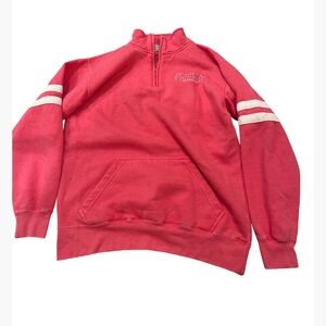 Gulf shores sweatshirt pink and white quarter zip hoodie